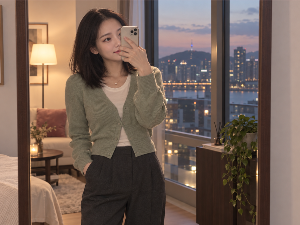서울특별시 동작구 이동과 방문 일정을 안내하는 젊은 성인 한국 여성 관리사